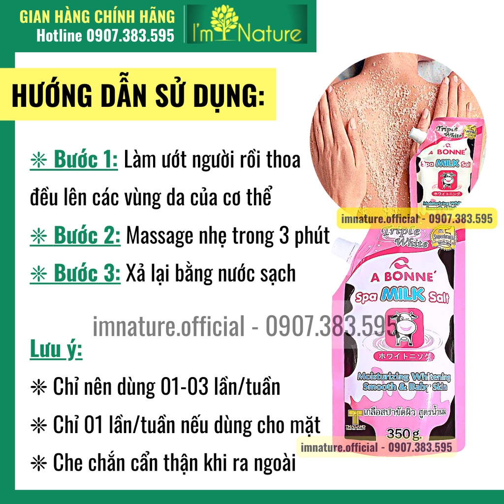 Muối Tắm Sữa Bò Tẩy Tế Bào Chết A Bonne Spa Milk Salt Thái Lan 350gr