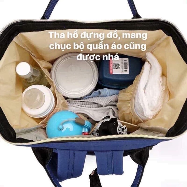 Balo bỉm sữa đa năng thời trang, giữ nhiệt bình sữa du lịch cho mẹ và bé