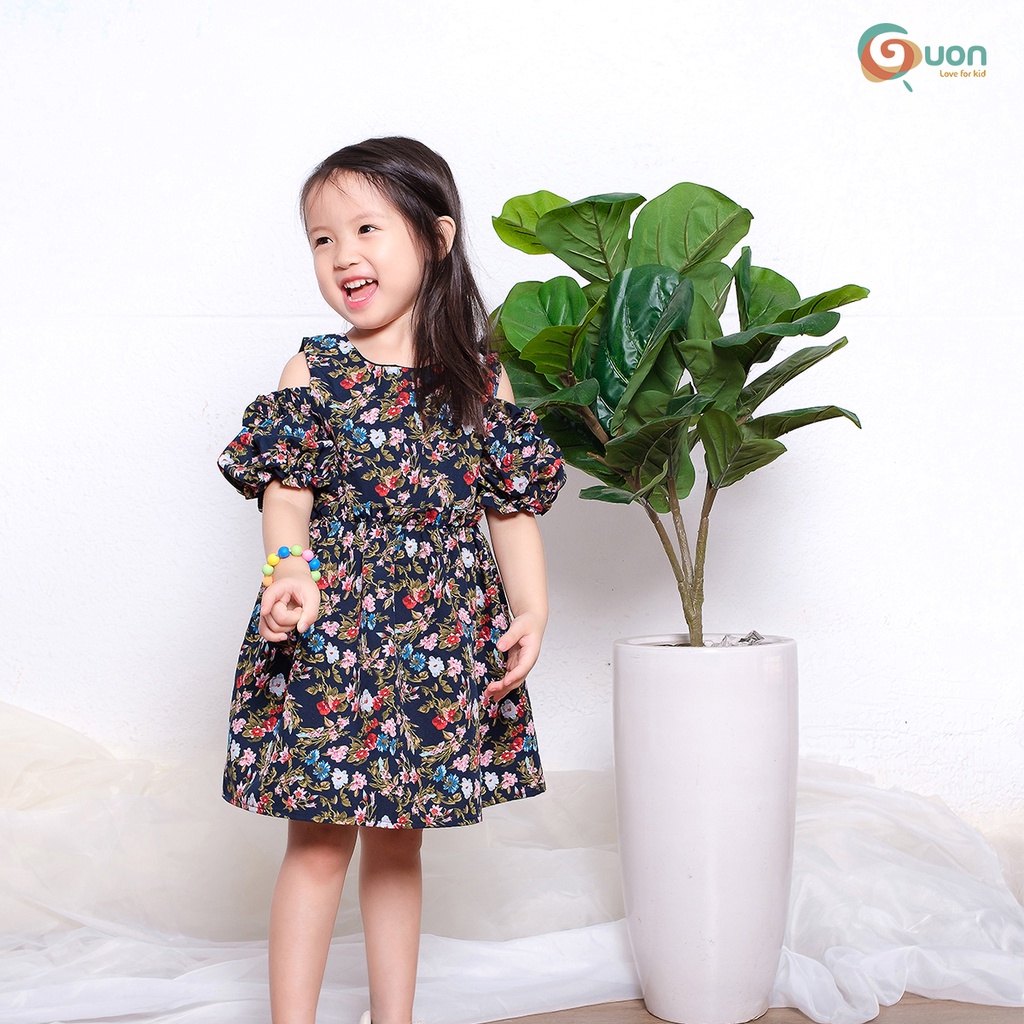 Váy bé gái từ 13 - 45kg vải cotton thoáng mát Điệp Tam - GUON