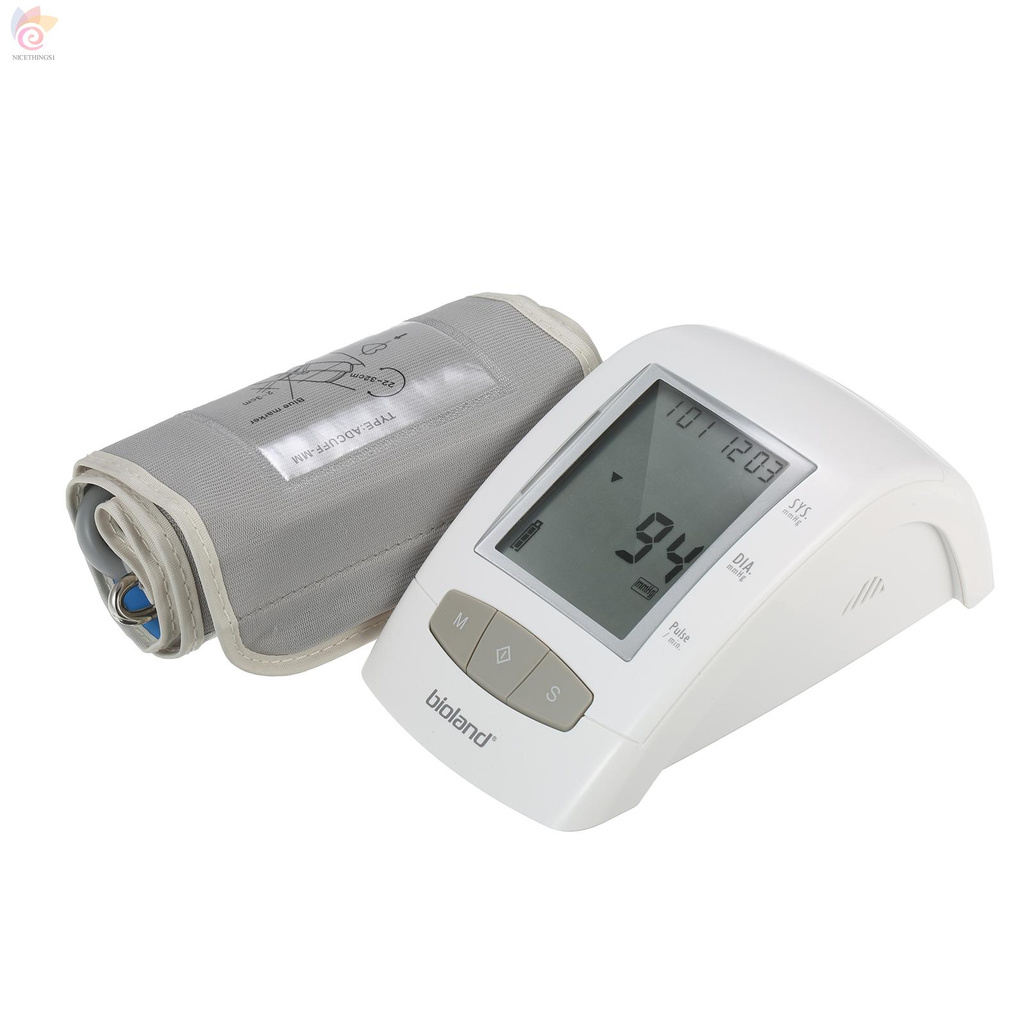 ET bioland 2006-2 Upper Arm Automatic Blood Pressure Monitor Portable Cuff-Style Electric Blood Pressure Pulse Rate Monitor BP Monitor with LCD Display Voiced Instructions 10-Group Readings Storage