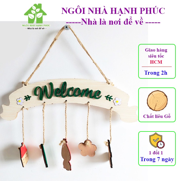 Bảng gỗ decor trang trí SHOP 🚀Freeship EXTRA🚀 Mẫu BM_057 WELCOME