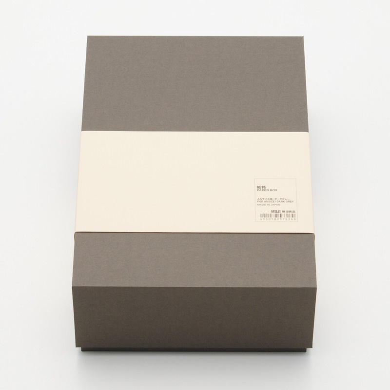 Muji Hộp Giấy A5 - Xám Đậm