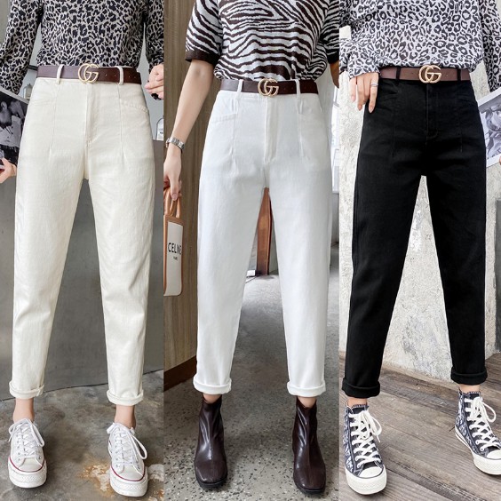 Quần dài ống đứng vải nhung thời trang cho nữ | BigBuy360 - bigbuy360.vn