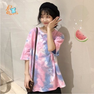 Áo thun cổ tròn dáng rộng kiểu dáng retro thời trang phong cách Hàn Quốc