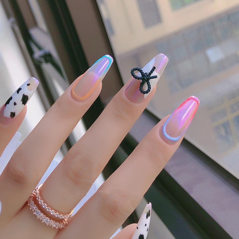 Phụ Kiện Trang Trí Móng Tay Hình Nơ Bằng Kim Loại Ba Chiều DIY