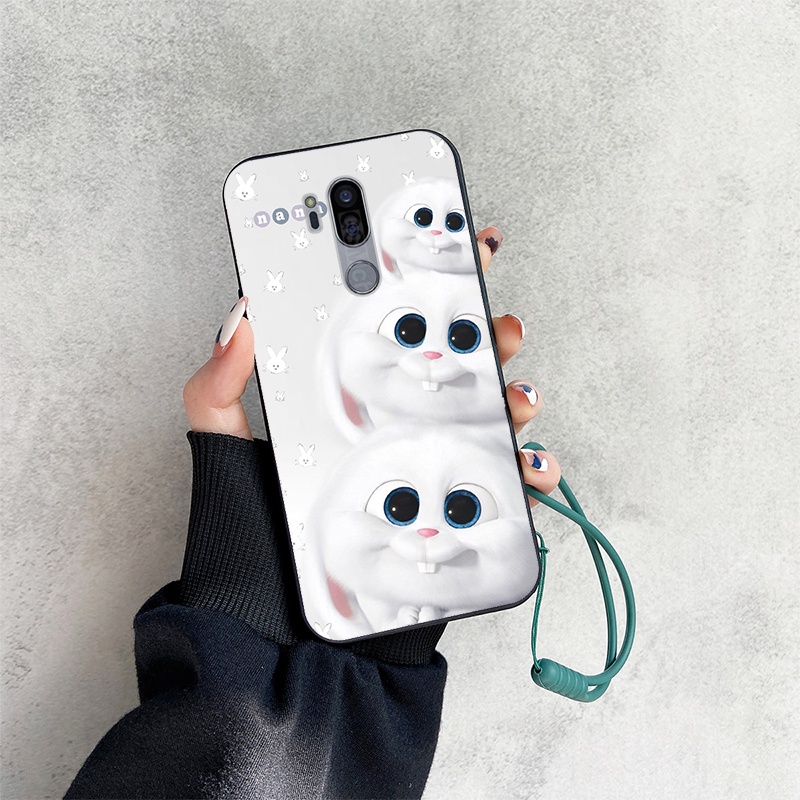 Ốp Điện Thoại In Hoạt Hình Pikachu Kèm Dây Đeo Cho LG G7 ThinQ G7 + G7 Plus Fit G7Fit Q9