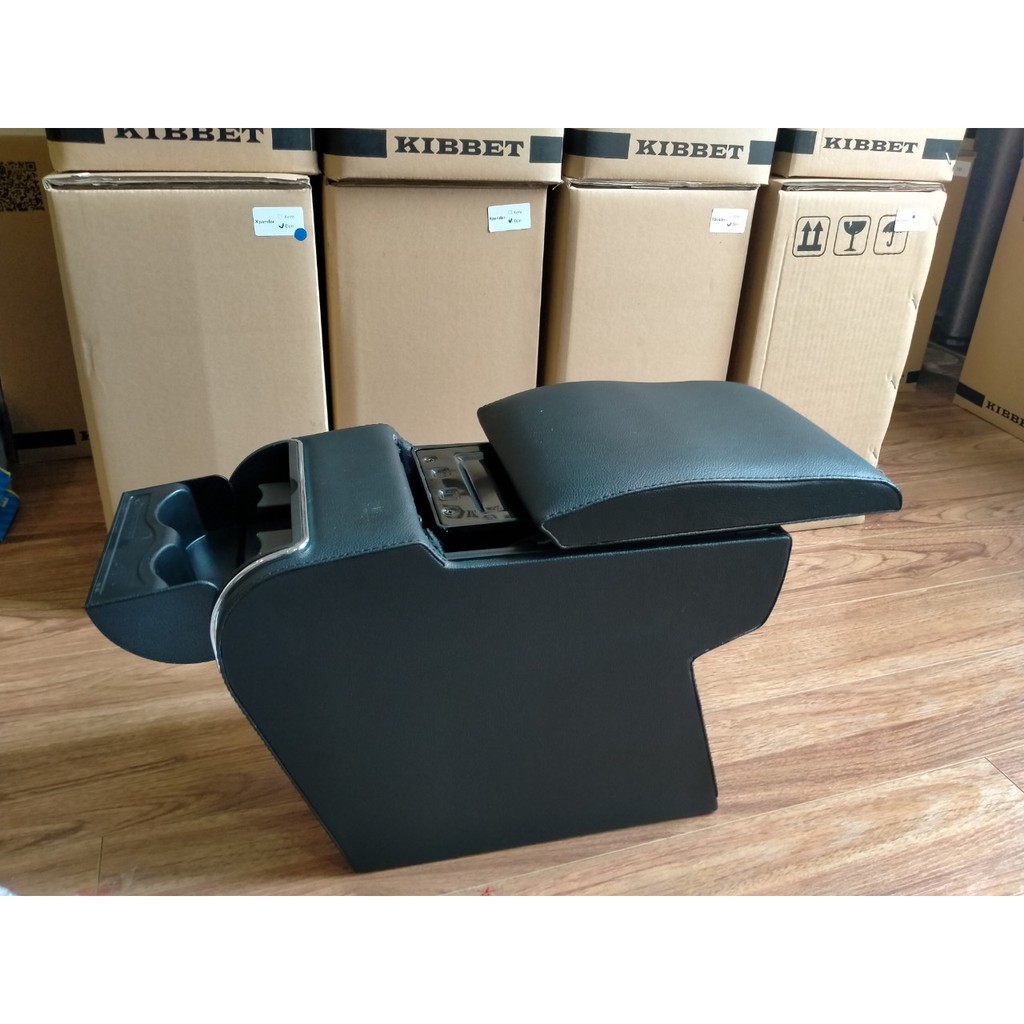Hộp tỳ tay Cruze tự lắp Kibbet loại 1490 thiết kế cắm trụ liền khối chuẩn theo xe tích hợp cổng sạc USB - OTO4S