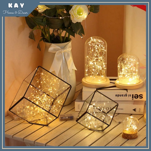 Dây đèn led đom đóm fairylight dài 3 mét,đèn led trang trí KAY Home dùng pin AA