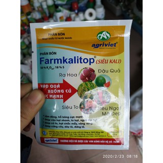 Phân bón nhập khẩu từ Bỉ Farmkalitop ( siêu Kali) - Ra hoa, đậu quả, ngọt trái, mã đẹp