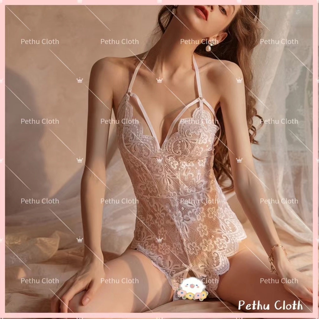 （Q1,HCM) Váy ngủ sexyBodysuit 2 dây nữ sang chảnh đan dây ren xuyên thấu kèm 40-60kg--016