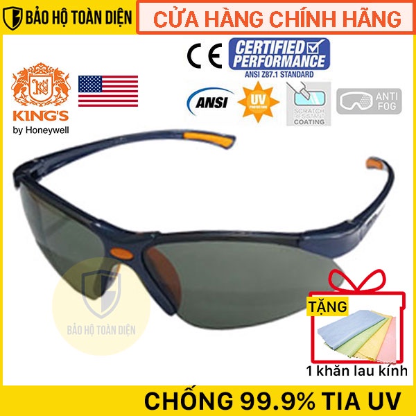 (Tặng khăn lau) Kính bảo hộ chống tia UV Kings KY 312 | Kính chống bụi, chống gió, kính chống tia UV dùng chạy xe