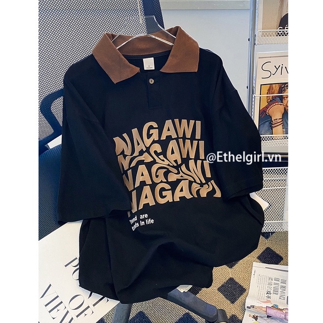 Áo polo Ngắn Tay Form Rộng Phong Cách Hàn Quốc Dành Cho Nữ