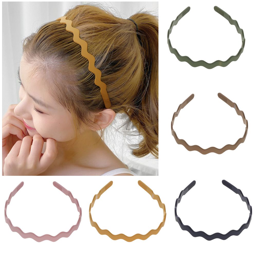 Băng Đô Cài Tóc Bằng Nhựa Chống Trượt Nhiều Màu Sắc Thời Trang Hàn Quốc Cho Nữ