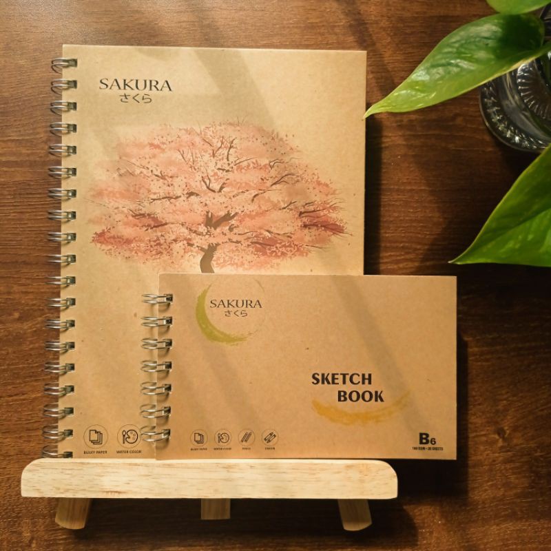 Sổ Sakura 30 tờ vẽ màu sáp dầu , màu gouache , màu poster, màu chì