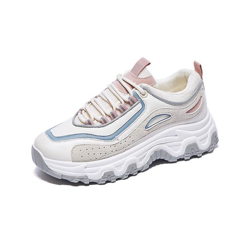 Sneaker/ Giày Sneaker/ Giày Sneaker Nữ Phối Màu Hai Màu Cam Hồng Cao 3Cm Cực Xinh, Nhanh Nhẹn Cho Mùa Hè Năng Động