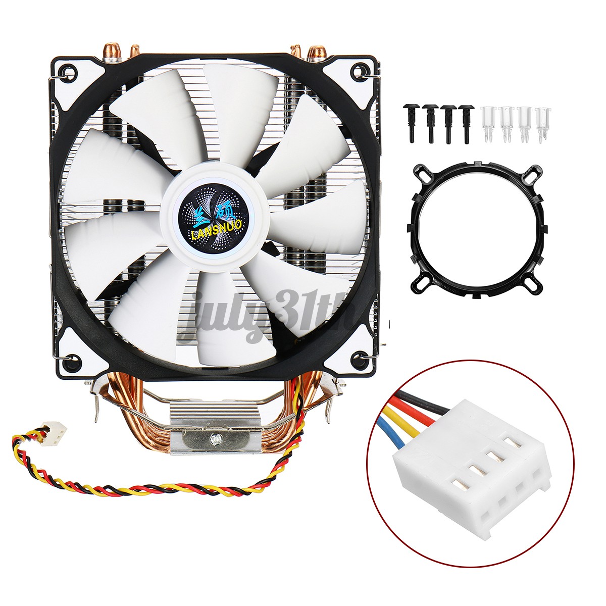 CPU Cooler 6 Heatpipes 4Pin 120mm Fan Cooling For LGA 775/115X//1366 and AMD