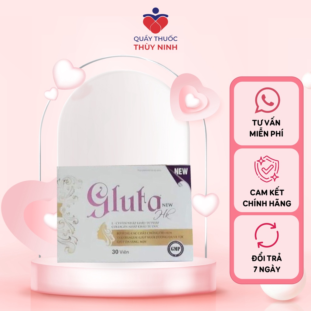 Thực phẩm bổ sung Gluta HK giúp sáng da, tăng cường nội tiết tố nữ hộp 30 viên