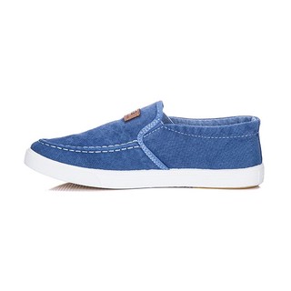 [2 Tất Lười + Hộp] Giày Lười Vải Jean - Xanh Nhạt