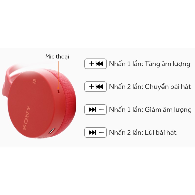 Tai nghe chụp tai Bluetooth Sony WH-CH400