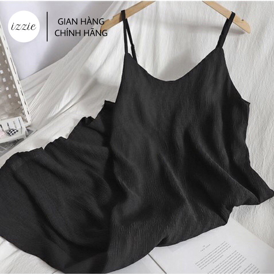 Váy đầm hai dây voan xốp nhật VV555, họa tiết gợn sóng izzie, chất liệu nhẹ,thoáng, bay bổng  có 3 màu, xu hướng 2021 | BigBuy360 - bigbuy360.vn