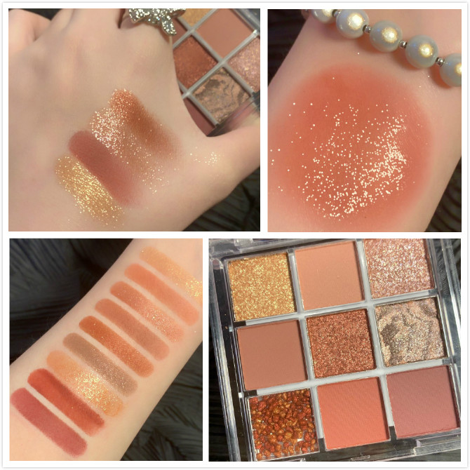 Bảng Phấn Mắt Chín Màu Sắc Hiệu Ứng Lì/ Ánh Nhũ Lấp Lánh Thời Trang | BigBuy360 - bigbuy360.vn