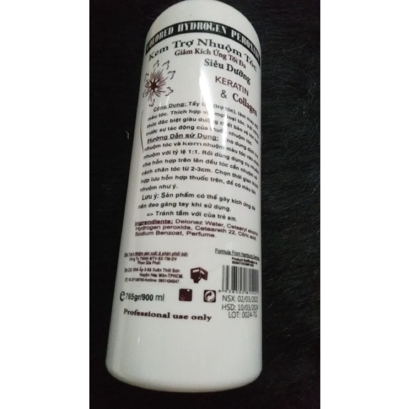 Oxy trở nhuộm chống rát PGP collagen keratin 900ml