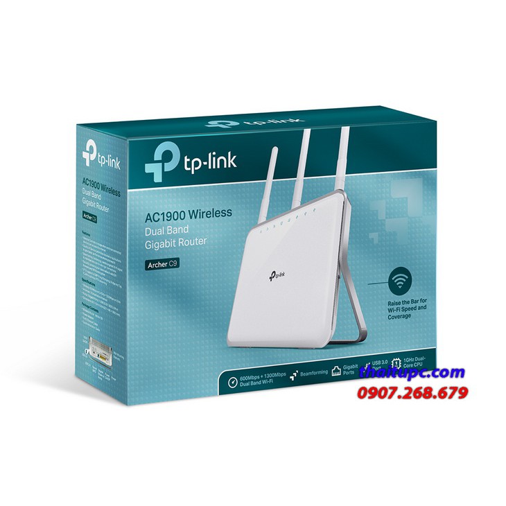 Router Gigabit Wi-Fi Băng tần kép AC1900 Archer C9