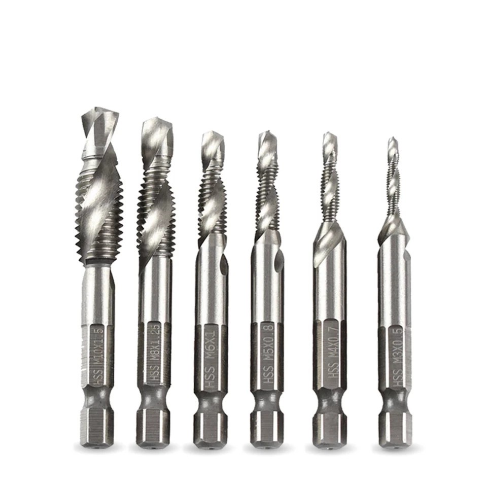 Bộ 6 mũi khoan và taro ren trong M3-M10