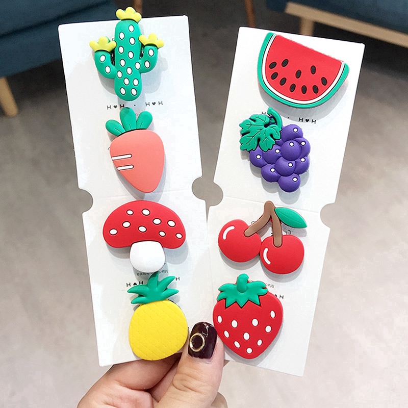 (Hàng Mới Về) Miếng Dán Tóc Hình Trái Cây Đáng Yêu Phong Cách Hàn Quốc