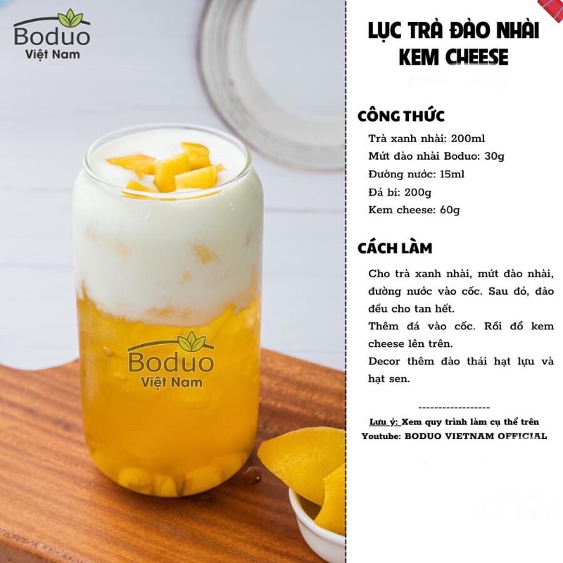 Mứt đào nhài Boduo hộp 1kg