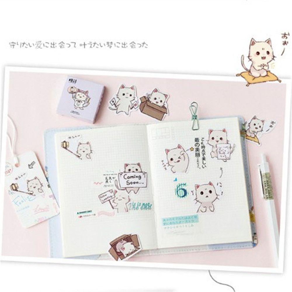 Miếng Dán Trang Trí Hình Mèo Dễ Thương DIY