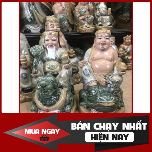 [SP BÁN CHẠY] Tượng thần tài thổ địa cưỡi thiềm thừ- Tỳ hưu men rạn cổ