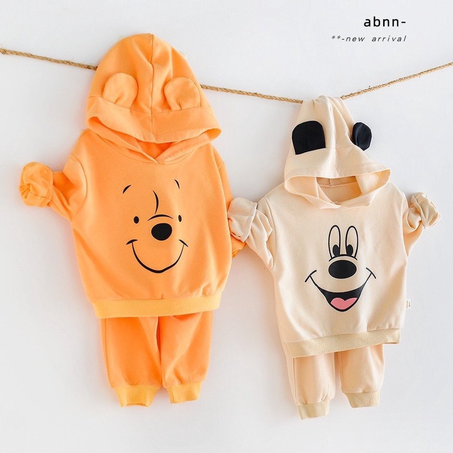 Bộ Đồ Nỉ Cotton Body Liền Thân Hình Gấu Dành Cho Bé - TD12 - Babi mama