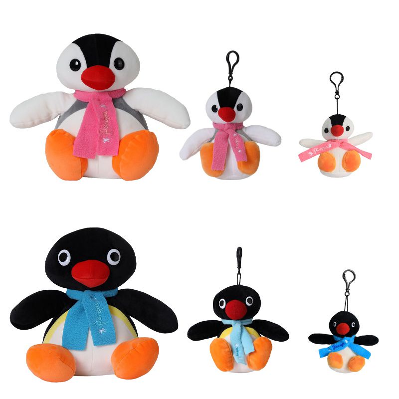 Movie Pingu Brother And Sister Plush Toy Soft Stuffed Animal Doll Bag Plush Pendant Best Gift