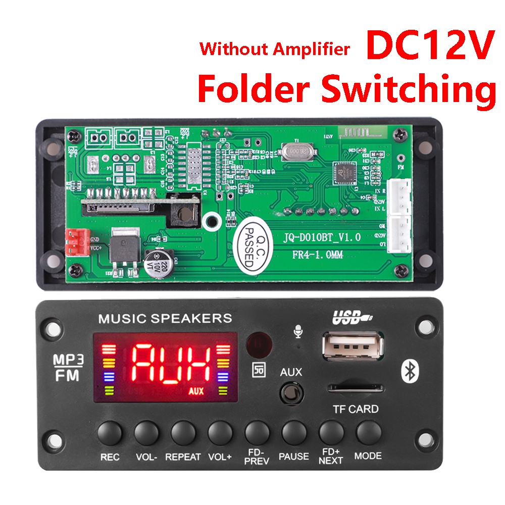 Bộ Khuếch Đại Âm Thanh Nổi 2*25W DC 7V 12V 15V Kết Nối Bluetooth MP3 AUX TF