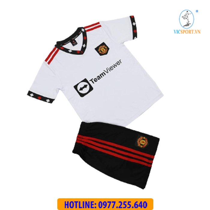 Áo bóng đá trẻ em MU, áo đá banh cho bé CLB Manchester United 22-23 thun lạnh HP -Vicsport
