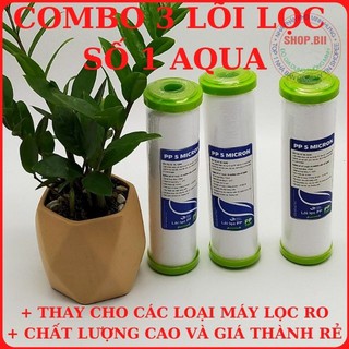 BỘ 3 LÕI LỌC NƯỚC SỐ 1 AQUA  LIFE CAO CẤP- LÕI LỌC 2 ĐẦU BỊT CAO CẤP GIÁ RẺ LẮP CHO CÁC LOẠI MÁY LỌC NƯỚC RO HIỆN NAY.