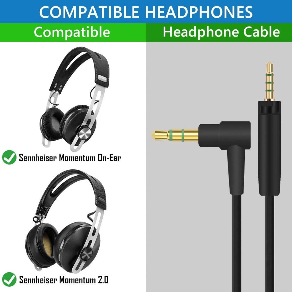 Giắc Cắm Tai Nghe 1.2m Cho sennheiser momentum 3 momentum 2.0 2.5mm aux
