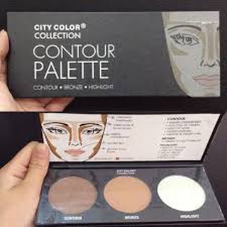 Phấn tạo khối 3 ô city color contour effects