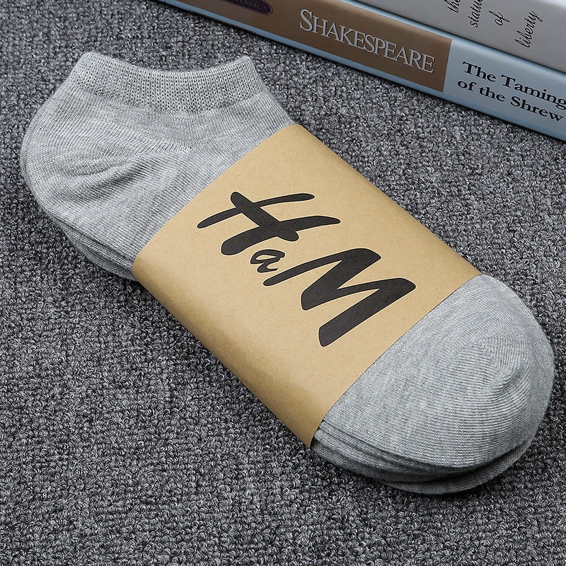 Set 10 đôi tất HM cổ ngắn cotton mềm cho cả nam và nữ
