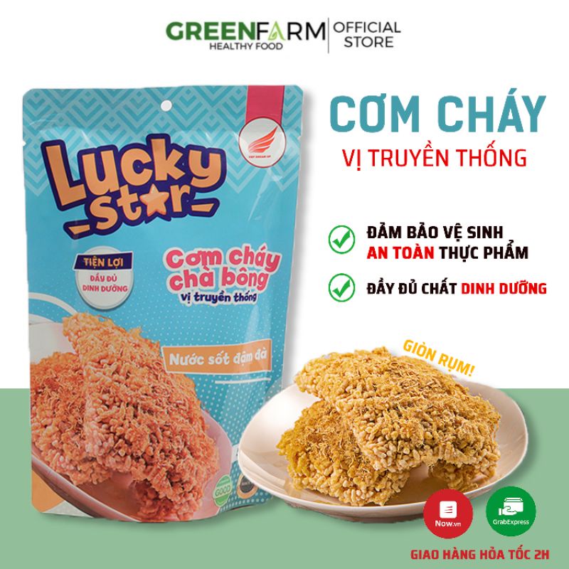 Cơm Cháy Chà Bông Vị Truyền Thống Lucky Star 50G Ngon-Sạch-Đẹp, an toàn vệ sinh thực phẩm