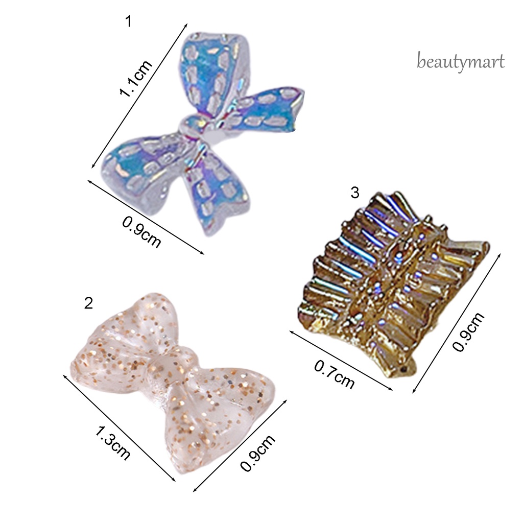 [Hàng mới về] Set 50 nơ đính đá 3D trang trí móng diy