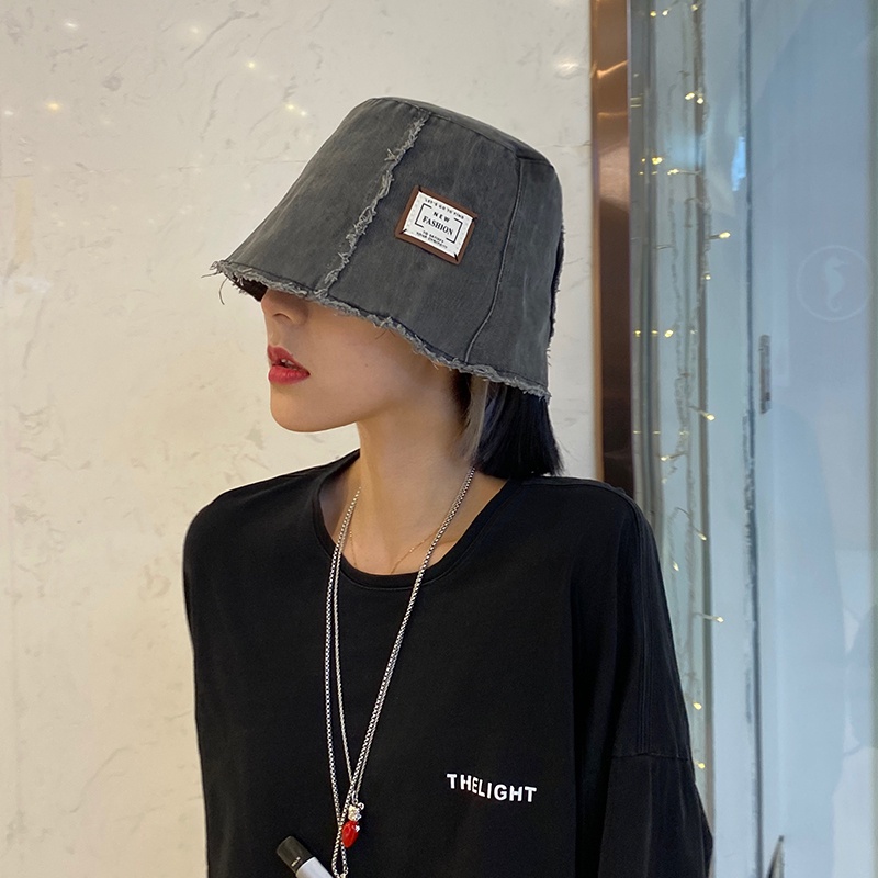 Mũ Bucket Màu Tối Phong Cách Retro Cá Tính
