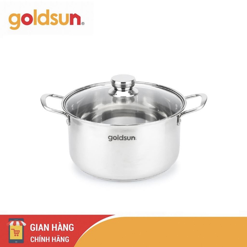 Nồi luộc gà inox Goldsun GE43-1302SG size 26-28-30cm dùng cho tất cả loại bếp(TỪ, GA, HỒNG NGOẠI)