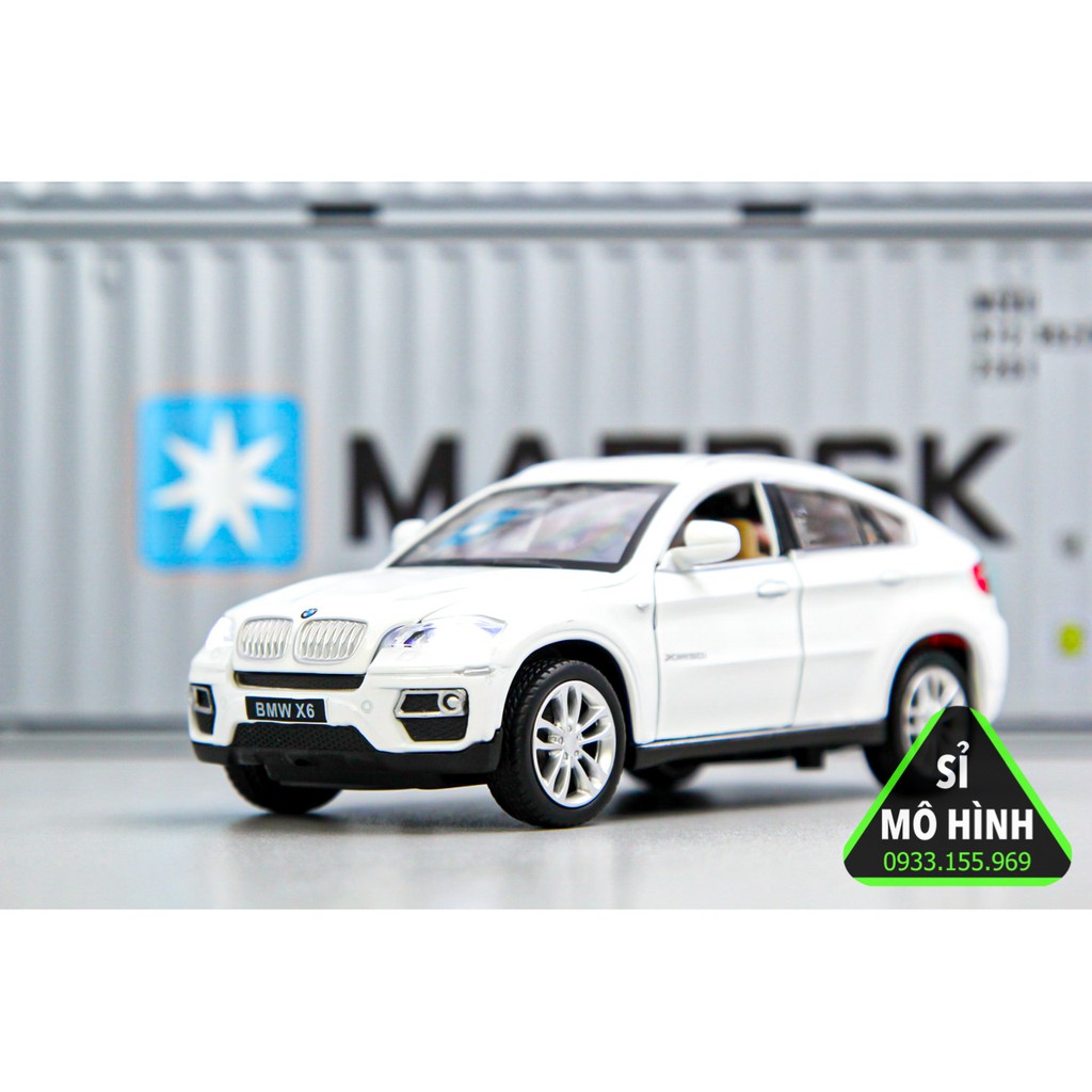 Mô hình xe BMW X6 SUV 1:32 Trắng