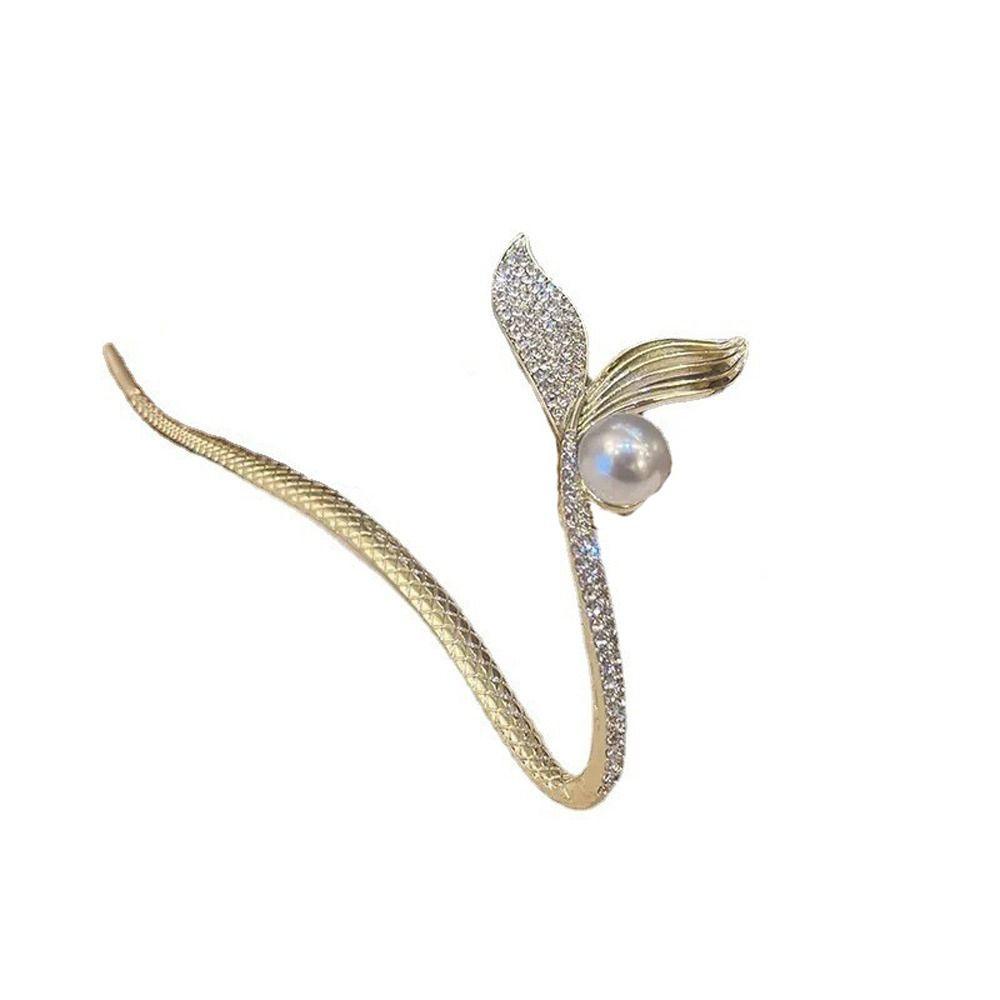 Kẹp Tóc Hình Đuôi Nàng Tiên Cá Màu Ngà Sang Trọng|Băng Đô Cài Tóc Bằng Hợp Kim Thời Trang