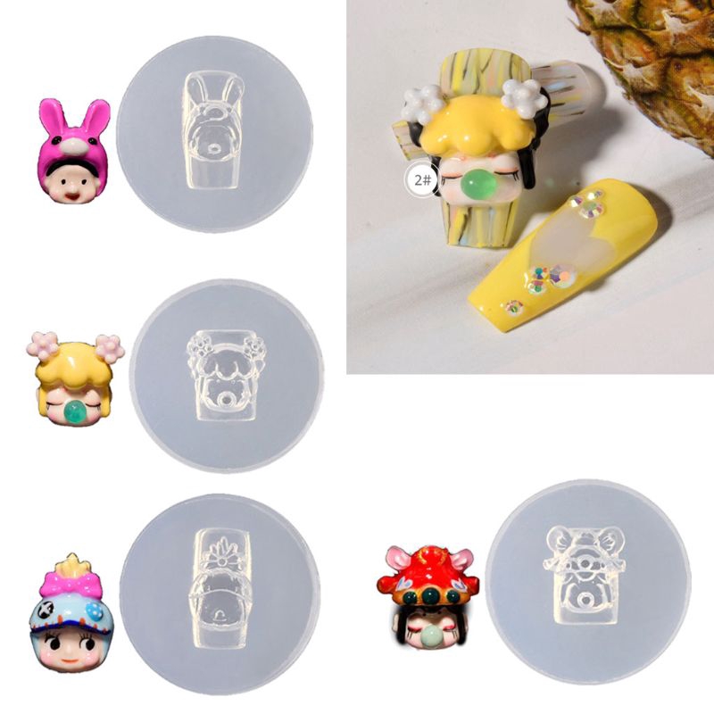 Khuôn Silicon 3d Tạo Hình Búp Bê Đang Ngủ Dễ Thương Đáng Yêu Tiện Dụng