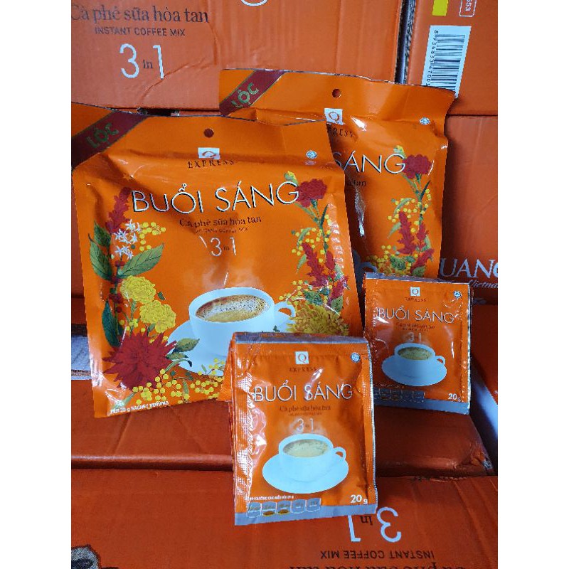 Cà Phê Trần Quang Buổi Sáng gói vuông - Bịch 24 gói [ Tặng 1 gói CF NGON TQ 20g ]