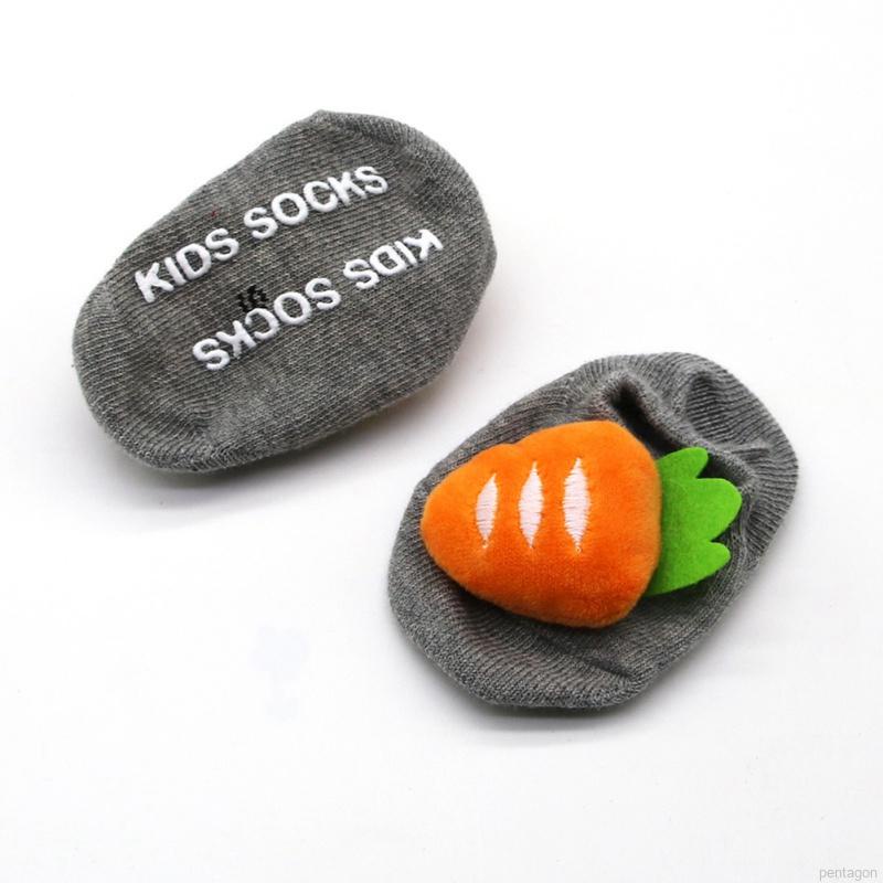 Vớ cotton em bé chống trượt thiết kế trái cây hoạt hình dễ thương
