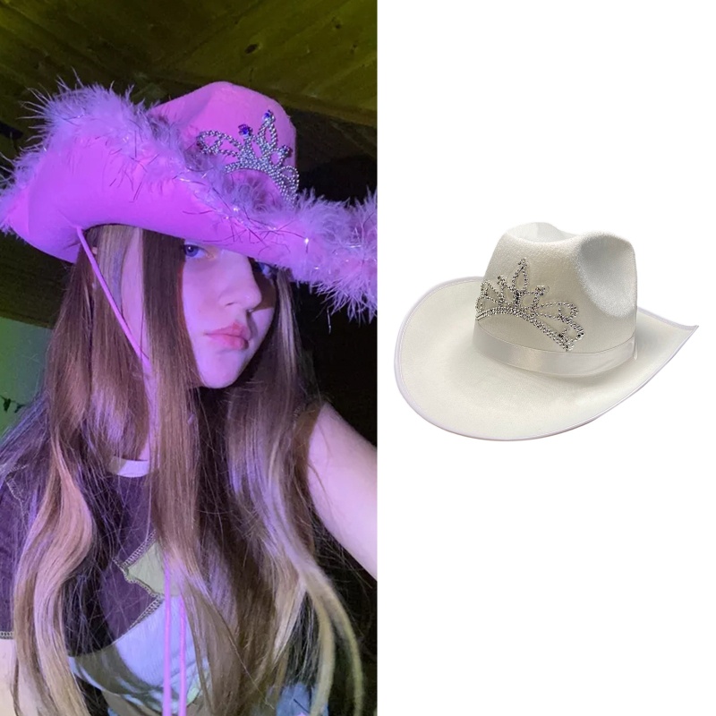 Han Mũ Cao Bồi Rộng Vành Có Dây Rút Tùy Chỉnh Dễ Phối Đồ Phong Cách Cao Bồi Phương Tây Cho Giáng